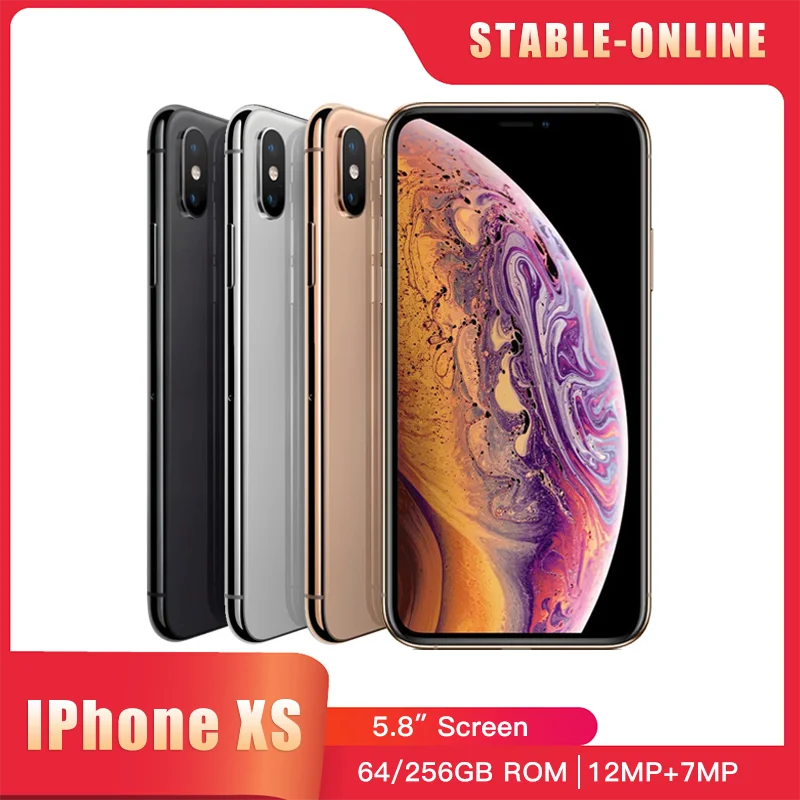 Original Apple iPhone XS 4G Mobile Phone | Face ID, 5.8" OLED Display, 64GB/256GB/512GB Storage – tonyfinger store