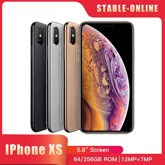 Original Apple iPhone XS 4G Mobile Phone | Face ID, 5.8" OLED Display, 64GB/256GB/512GB Storage – tonyfinger store