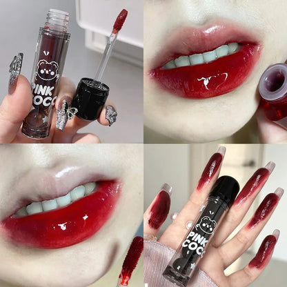 Dark Red Mirror Lip Glaze | Moisturizing, Non-Stick, Highly Pigmented