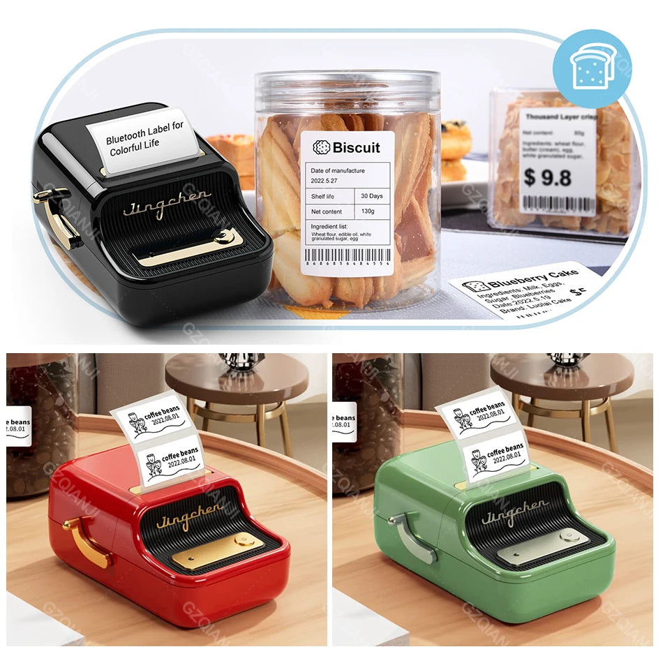 Niimbot B21 Red Portable Bluetooth Label printer Mini Pocket Sticker Maker Thermal Adhesive Mahcine for Phone Home Office Use