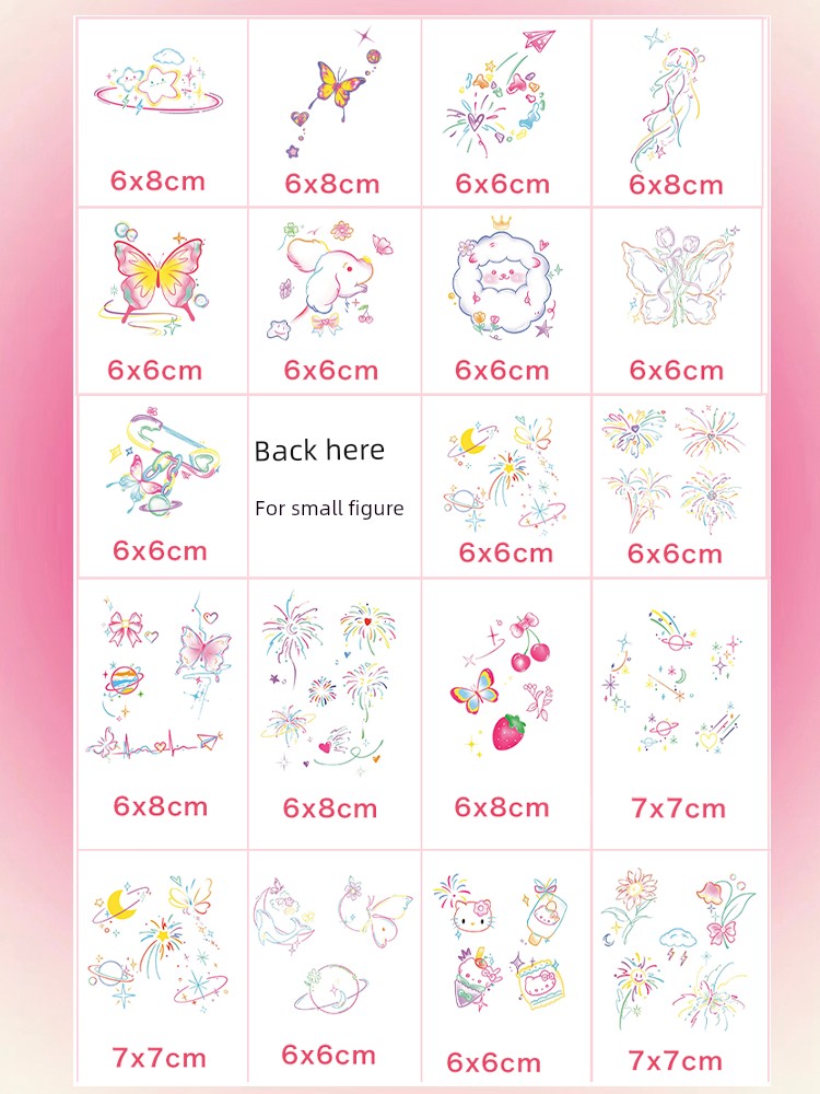 Fantasy Dopamine | Color Tattoo Stickers Waterproof and Durable Female Flower Arm Cartoon Cute Painted Fancy Cover