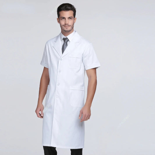 Unisex White Coat Lab Coat Hospital Doctor Slim Nurse Uniform Spa Uniform Nursing Uniform Scrubs Medical Uniforms Women