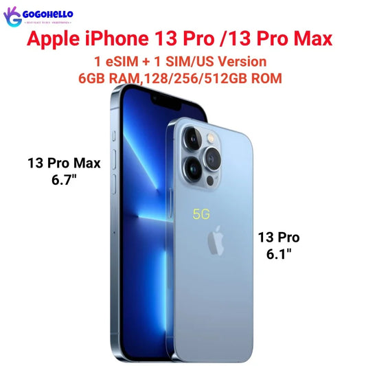 Original Apple iPhone 13 Pro/Pro Max - 128GB, 256GB, 512GB ROM, A15 Bionic, 5G, Face ID, Unlocked 98% New | tonyfinger store