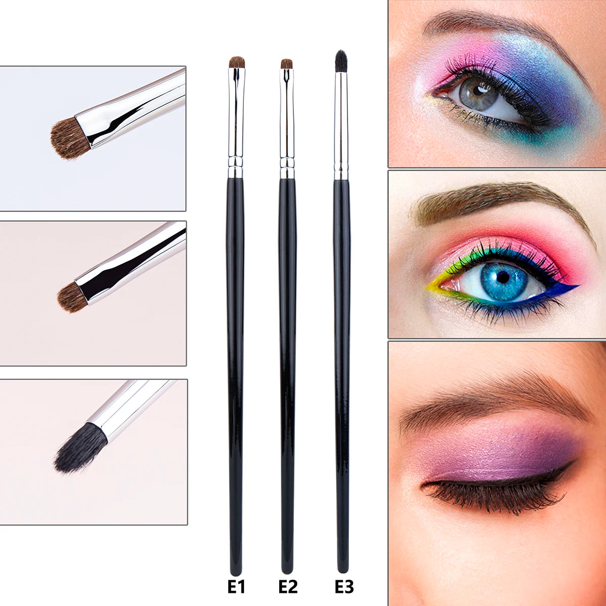 Small Smoky Liner Makeup Brushes Eyeliner Smudge Brush Precision Smudge Makeup Brush Horse Hair Eyeshadow Smudge Brush