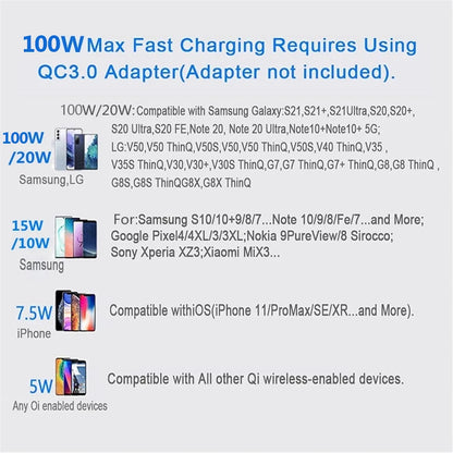 200W Fast Wireless Charger for iPhone 14/13/12/15 Pro, Samsung, Xiaomi, Huawei