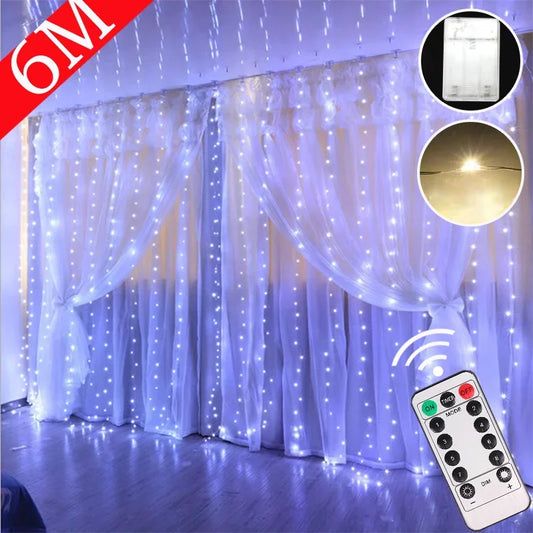 6m led garland curtain lights