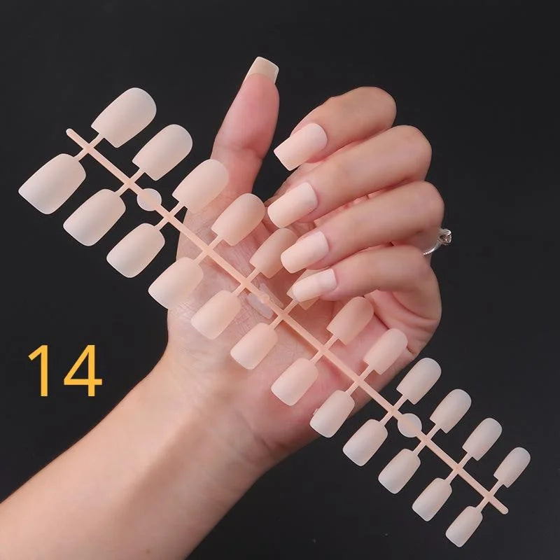 1PCS Matte False Nails | Square Head Press-On Nails | Frosted Full Cover Detachable Artificial Fingernails | Ballerina Style | No Glue | tonyfinger store