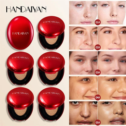 Cushion Refill Foundation Waterproof Semi-Matte Red Finish 72-Hour Wear Long-Lasting Buildable Coverage Sun Protection Makeup