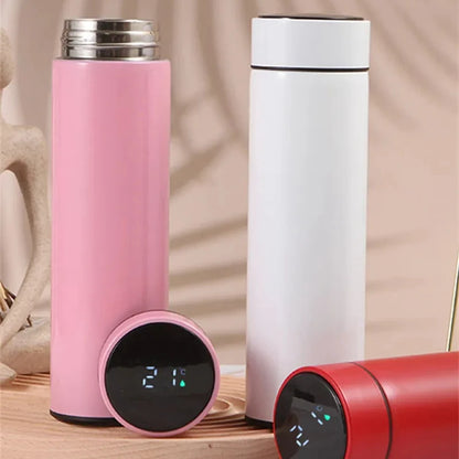 500ml Stainless Steel Thermos Flask - Intelligent Temperature Control, Hot & Cold, Travel & Gym