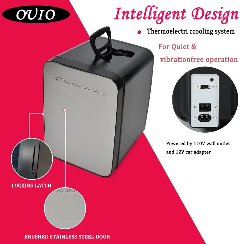 10L Portable Stainless Steel Mini Fridge | Quiet & Efficient Cooling | Ideal for Home & Car Use | tonyfinger store