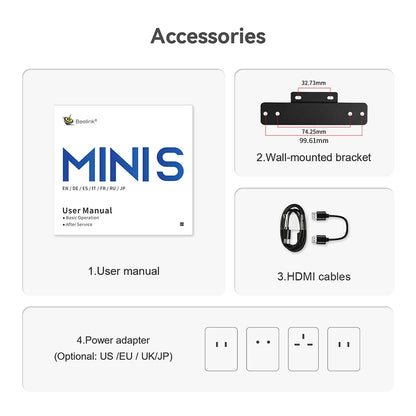 Beelink Mini S12 N95 S12 PRO N100 Fanless Mini Pc DDR5 8G/16G RAM 256G/500G SSD Wifi5/WIFI6 Desktop Gaming Office Home Pocket