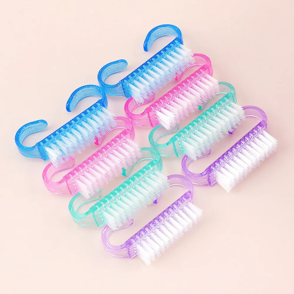 50Pcs Colorful Nail Dust Cleaner Brushes for Manicure & Pedicure