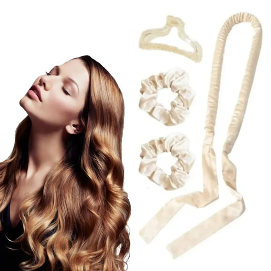 Heatless Silk Curling Rod Headband - No Heat Hair Rollers for Soft Curls
