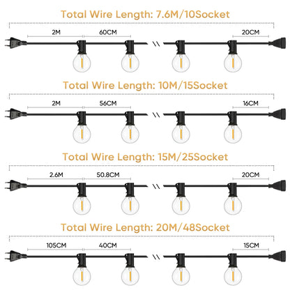 Shatterproof G40 Lights 