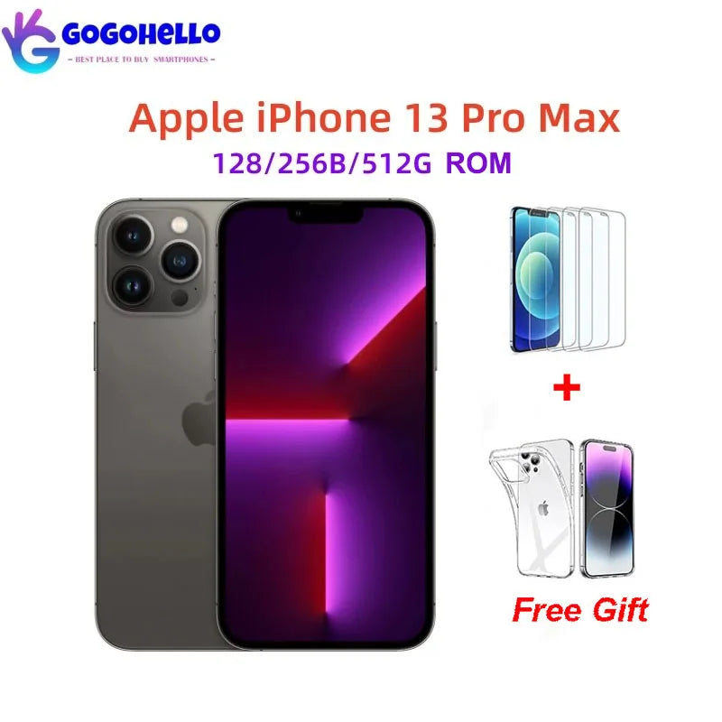 Original Apple iPhone 13 Pro Max 128GB/256GB Unlocked | 5G A15 Bionic Chip, 6.7" OLED Screen, Face ID, 12MP Camera | tonyfinger store