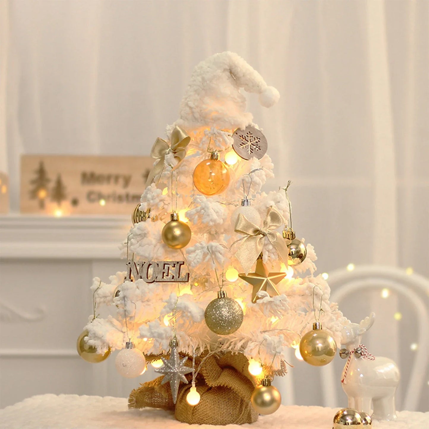 White Mini Artificial Christmas Tree