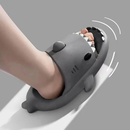 Shark Slippers for Couples - Cartoon, Anti-Slip, Summer Beach & Home Shoes