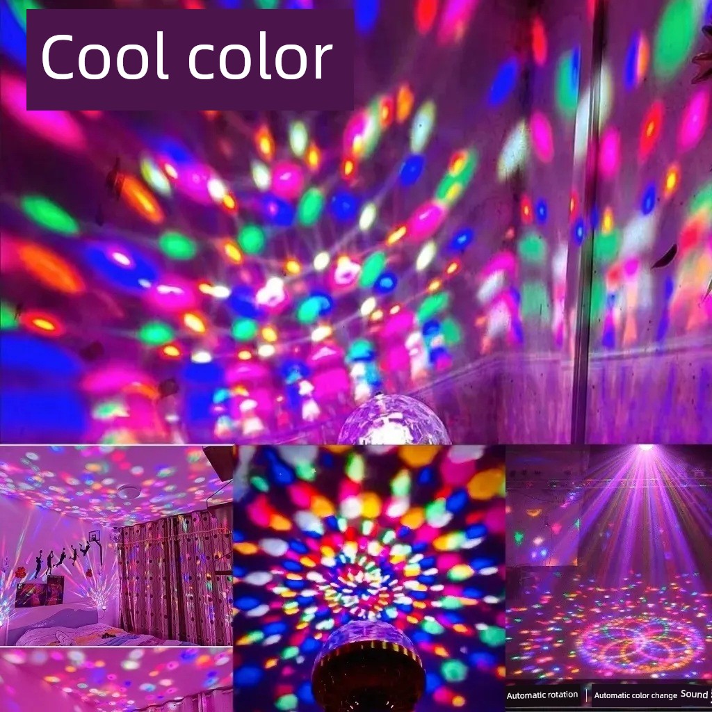 Payment for You 4D Colorful Magic Ball Ambience Light Good Products Preferred Family KTV Rotate Color Changing Bulb Disco Party Lights