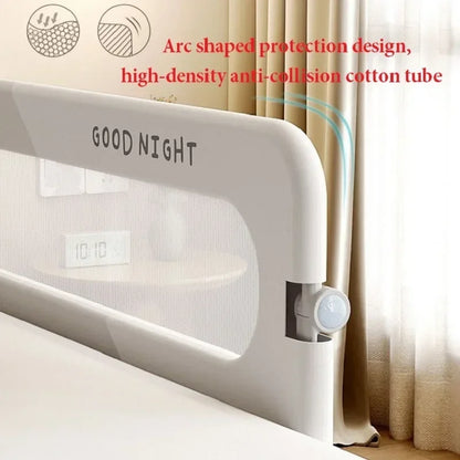 Bed Guardrail Adjustable Baby Safety Bed Barrier Anti-Fall Baby Crib Bumper Fully Folded Bed Safety Rails Bedroom Baby Fence