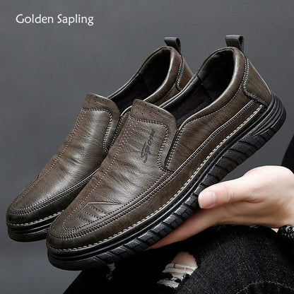 Golden Sapling Men’s Leather Loafers - Casual & Formal Driving Shoes