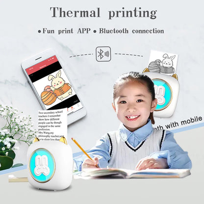 Mini HD Portable Printer - 57mm Thermal Self-Adhesive Labels for Phone Printing 2024