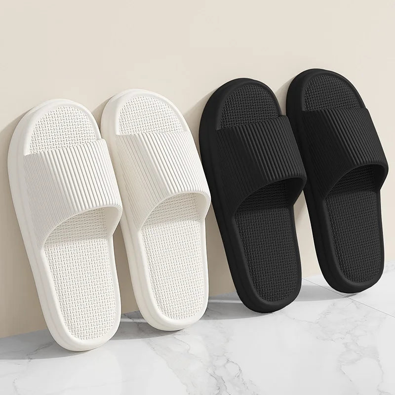 WDZKN Women Summer Slippers Lightweight EVA Flat Home Slippers Concise Solid Color Indoor Bathroom Comfort Massage Floor Slides