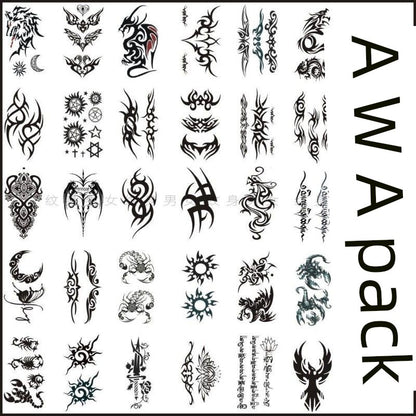 Tattoo Sticker Waterproof Men's and Women's Long-Lasting Special Artificial Tattoo Pattern Totem Ankle Internet Celebrity Temporary Tattoos