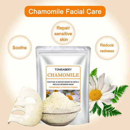 20g Hyaluronic Acid Rose Aloe Chamomile Powder Facial Mask - Anti-Aging, Wrinkle Removal, Skin Lightening & Nourishing | tonyfinger store