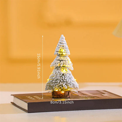 light flock cedar tree realistic tabletop pine tree diy christmas