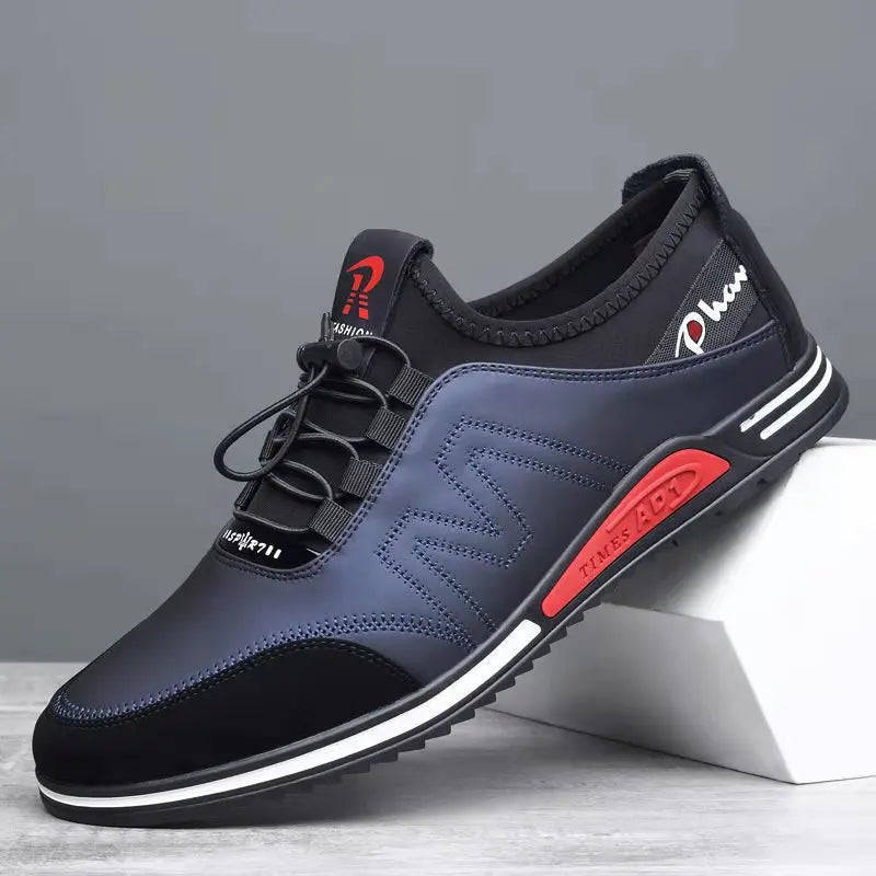 Men's Shoes Fashion Soft Soled Men Casual Shoes British style Formal Shoes Breathable Lace-Up Bottom Light Sneakers Male Size 44