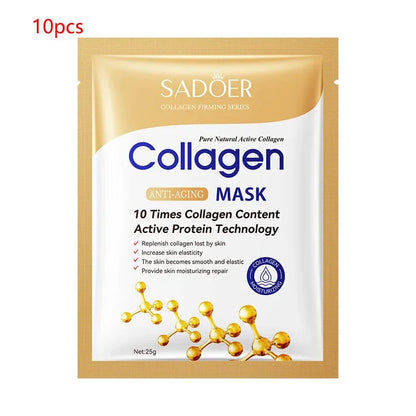 10pcs Collagen Vitamin C Facial Mask - Moisturizing Skin Care, Hydrating Facial Mask | tonyfinger store