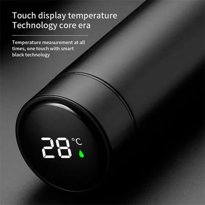 500ml Stainless Steel Thermos Flask - Intelligent Temperature Control, Hot & Cold, Travel & Gym