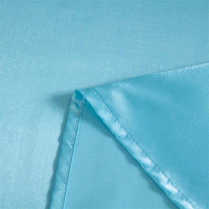 Luxury Flat Sheet Solid Color Satin Bed Sheet Soft Comfortable Bedsheet High-End Bedding Sheet