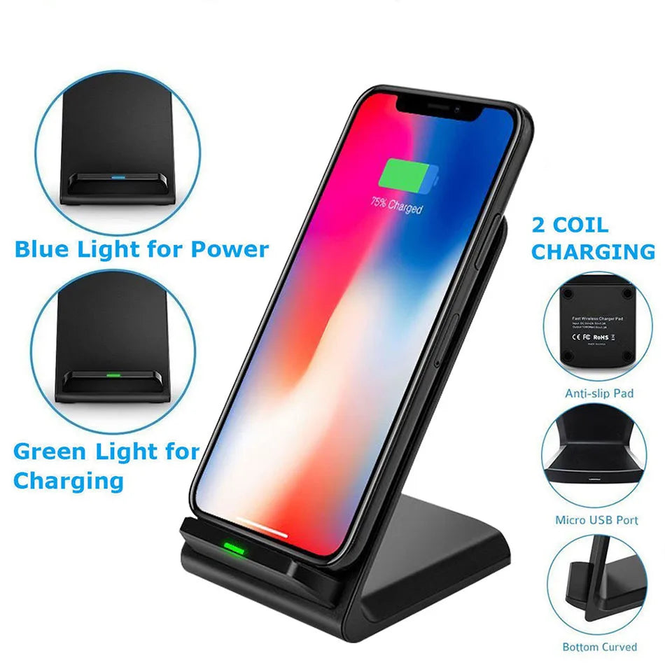 100W Fast Wireless Charger Stand | Quick Charging for Samsung S22 S21, iPhone 15 14 13 Pro Max, Xiaomi 11 | Includes Type C Cable | tonyfinger store