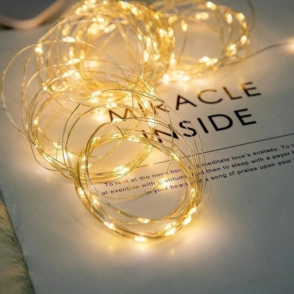 Copper Wire LED Fairy Lights - 10pcs & 6pcs for Christmas, Weddings, Parties, DIY Decor