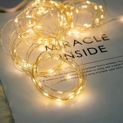 Copper Wire LED Fairy Lights - 10pcs & 6pcs for Christmas, Weddings, Parties, DIY Decor