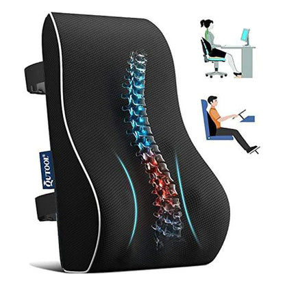 Lumbar Support Pillow Memory Foam Relieve Back Pain Car Seat Waist Cushion Soft Comfortable For Office Home Car