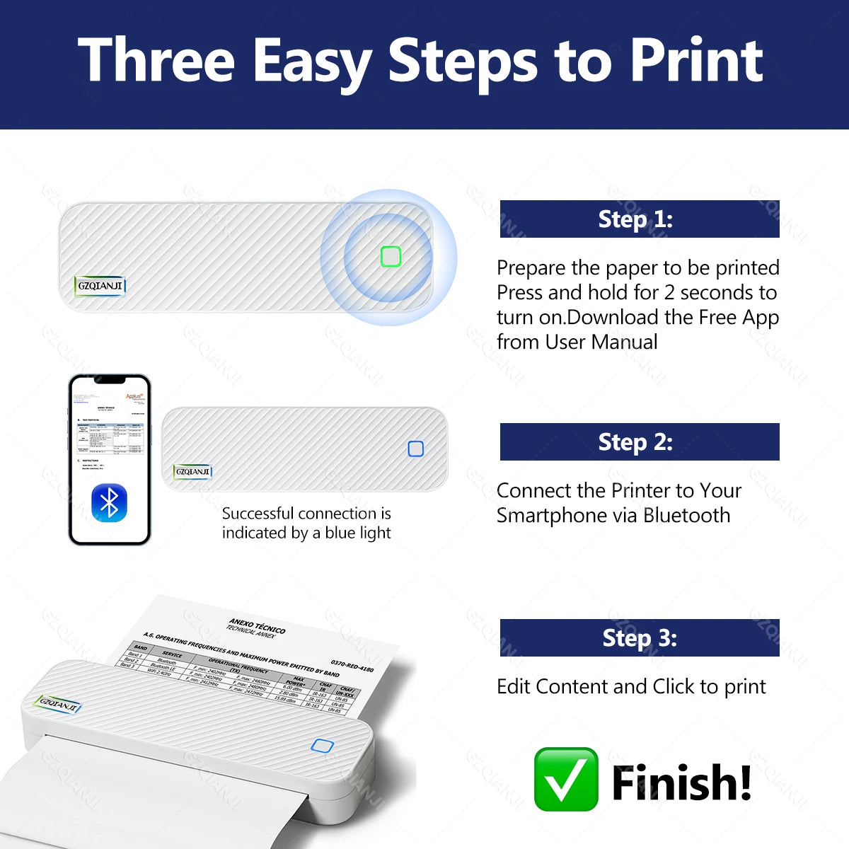 A40 Mini Wireless Thermal Printer for Tattoo Stencils, A4 Photos, and Labels