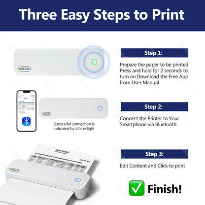 A40 Mini Wireless Thermal Printer for Tattoo Stencils, A4 Photos, and Labels