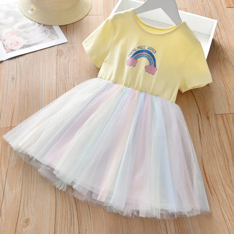 2024 Summer Unicorn Princess Dresses for Girls (3-8Y)