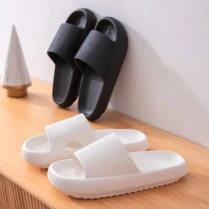 Rimocy VIP Link Thick Platform Slippers Women Men Home Bathroom Soft EVA Sandals Woman 2023 Summer Non-slip Beach Flip Flops