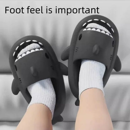 Men Shark Slippers Indoor Bathroom Slides Women Cartoon Summer Sandals Couple Fashion Flat Shoes Kids Soft EVA Beach Flip Flops