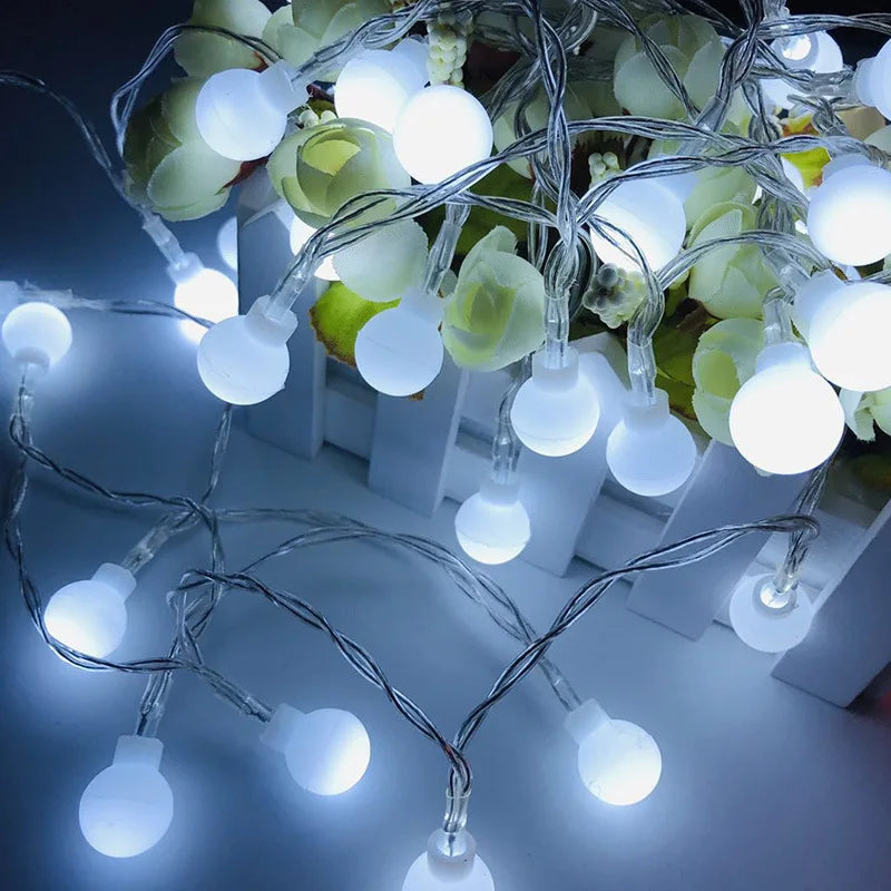 cherry balls led string lights - 2m, 5m, 10m, battery/usb, christmas & wedding decor