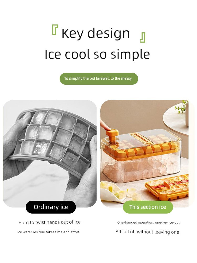 Food Grade Ice Cube Mold - Home Ice Tray & Storage Box for Cold Drinks