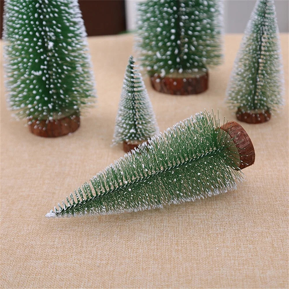 Mini Christmas Tree Small Cedar Pine For Home Room Decor Christmas Table Ornaments Xmas Party Supplies New Year Ornaments