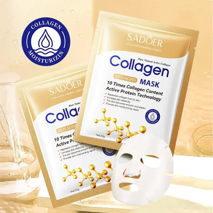 10pcs Collagen Vitamin C Facial Mask - Moisturizing Skin Care, Hydrating Facial Mask | tonyfinger store