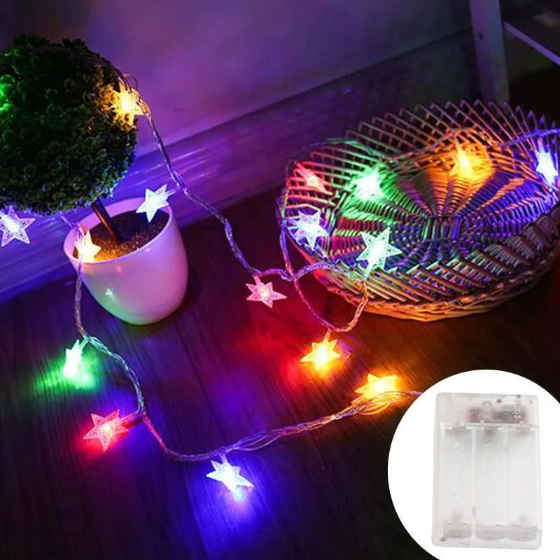 LED String Lights Outdoor Star Chain Lights Garland Lights Bulb