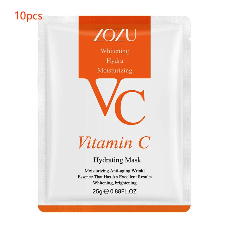 10pcs Collagen Vitamin C Facial Mask - Moisturizing Skin Care, Hydrating Facial Mask | tonyfinger store