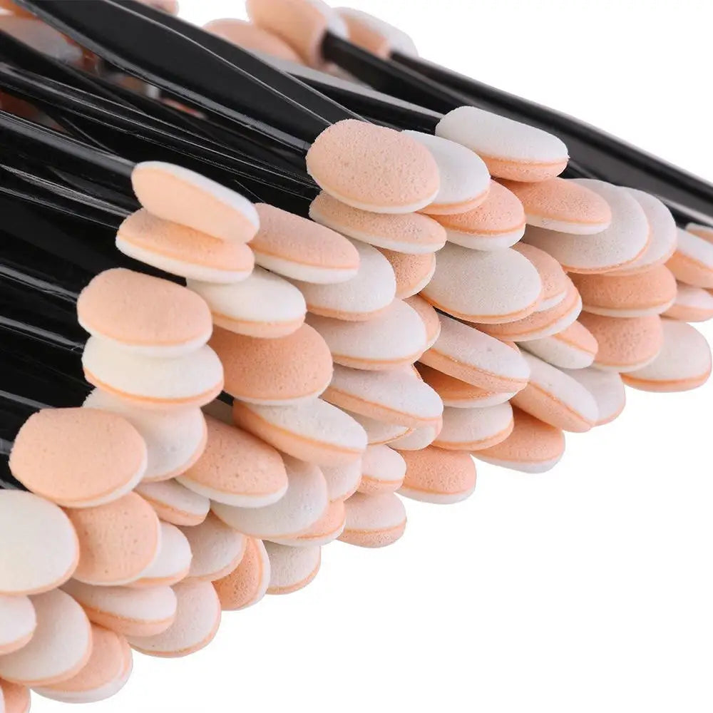 60-Pack Double-Sided Eyeshadow Sponge Applicators - Chrome Pigment Pen