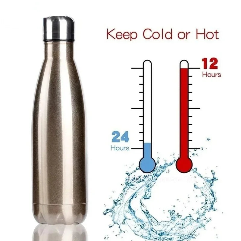 Insulated Stainless Steel Water Bottle - 350/500/750/1000ml - Hot & Cold Thermos